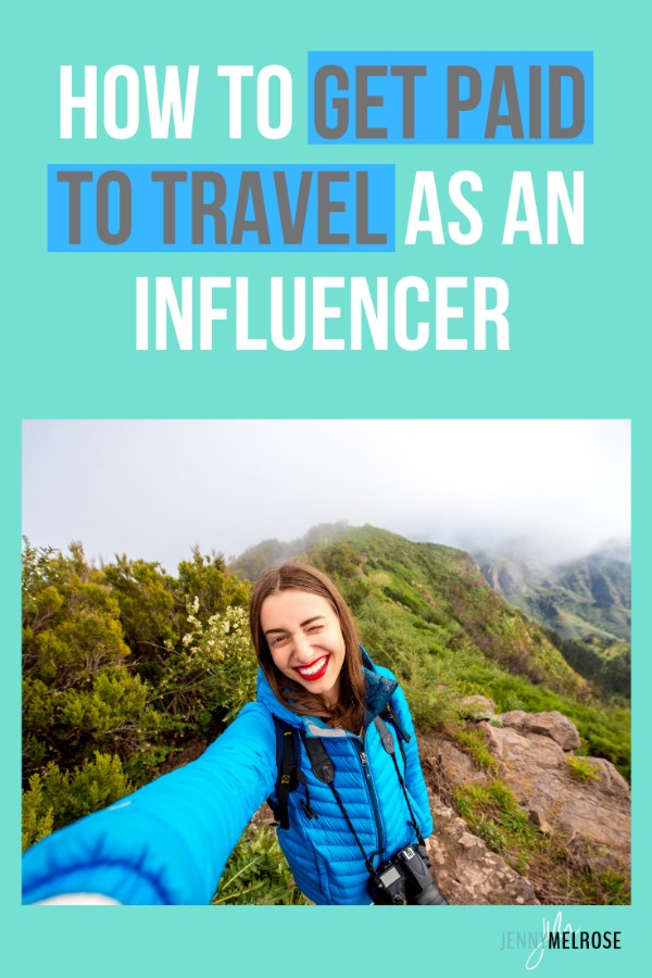 Woman getting paid to travel as an influencer